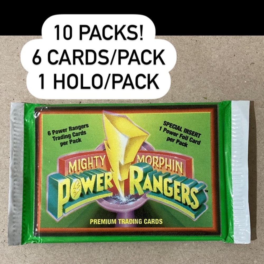 ⚡️Power Rangers (1994) Premium Trading Card Packs 10 packs! 🦖🥋